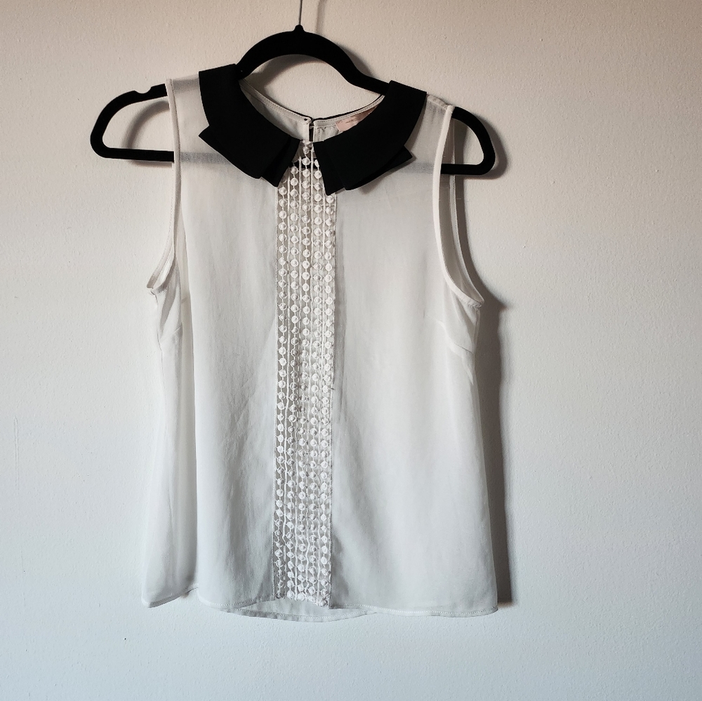 Forever 21 cute white sheer top